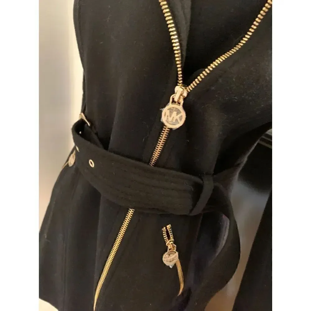 Coat michael kors peacoat black size small p